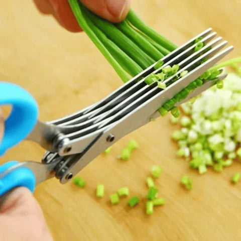 5 Blades Kitchen Salad Scissors