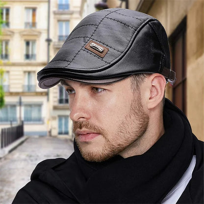 2023 High Quality Trendy Leather Beret