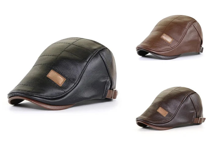 2023 High Quality Trendy Leather Beret