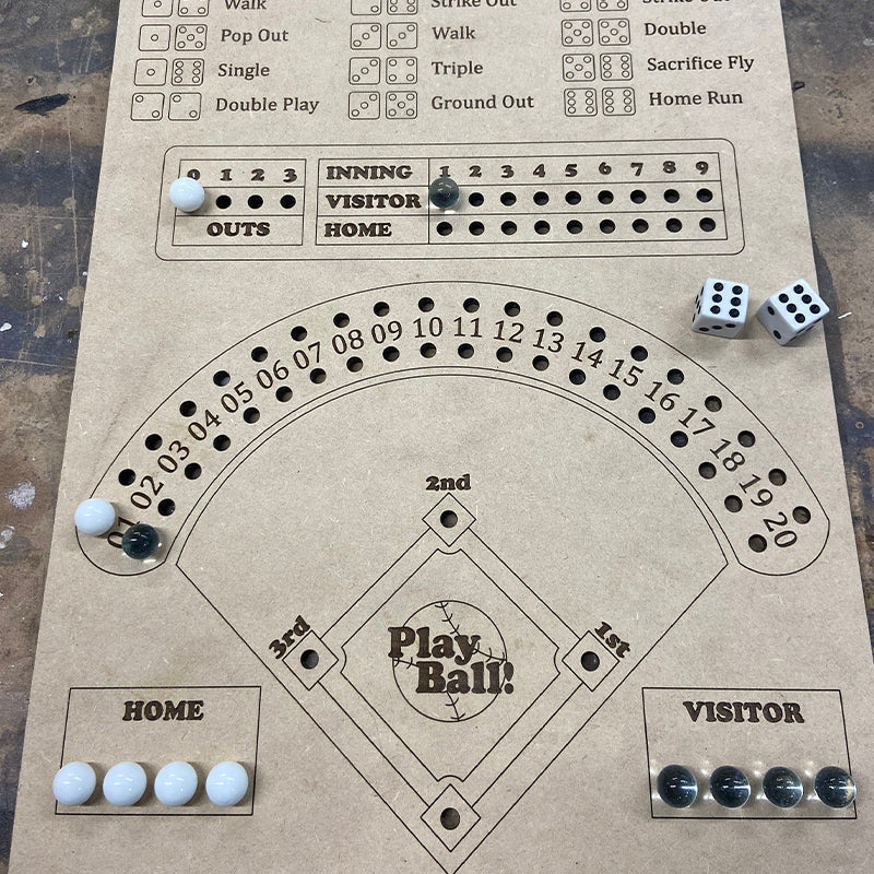 Baseball Dice Board Game