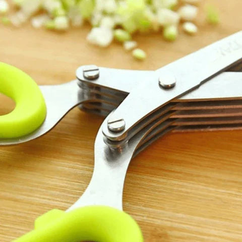 5 Blades Kitchen Salad Scissors