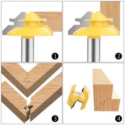 WoodMaster™ 45° Lock Miter Router Bit - 1/2" Shank